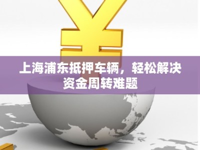 上海浦东抵押车辆，轻松解决资金周转难题